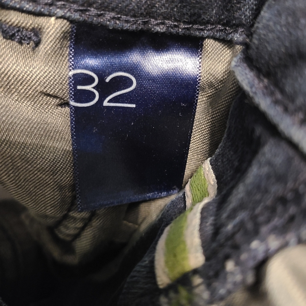 Anthro Pilcro High Rise Flare Dark Wash Jeans - Picture 8 of 8